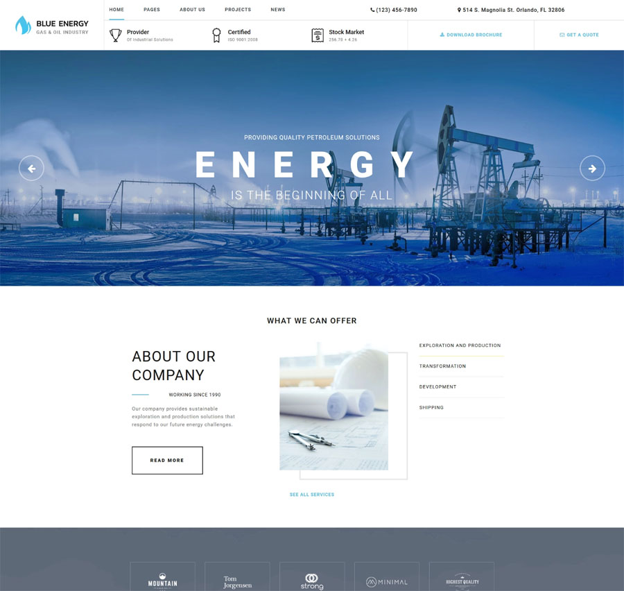 طراحی سایت شرکت نفت و گاز